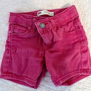 Levi's Kids Fuchsia Denim Shorts